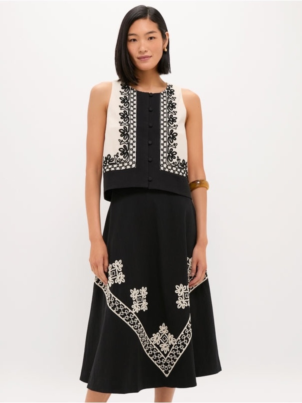 Tuckernuck SET Soutache Cotton June Top + Andrea Circle skirt